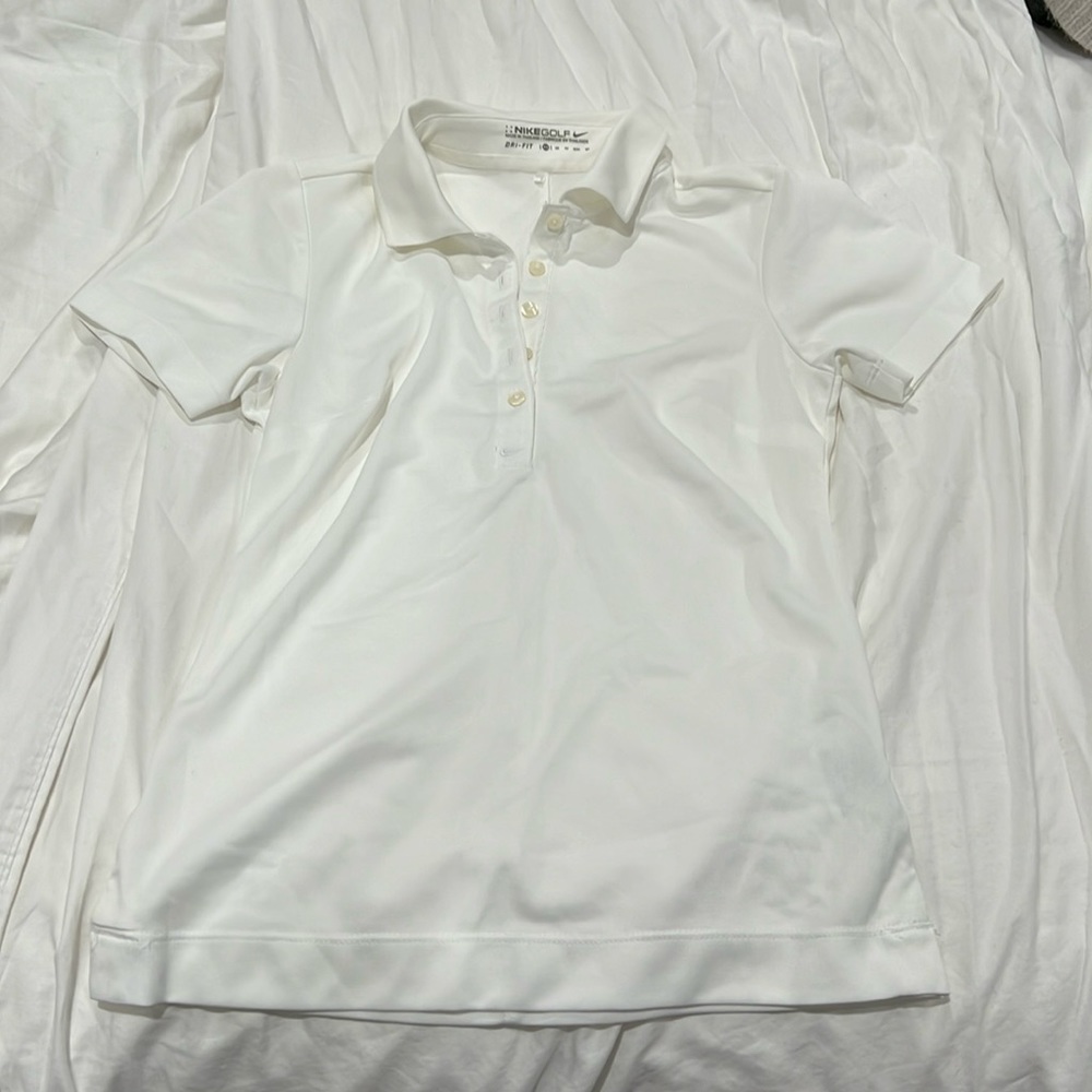 Nike Golf dri-fit white polo XS